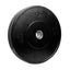 Black weightlifting weight plate with 'PRX' branding on a white background
