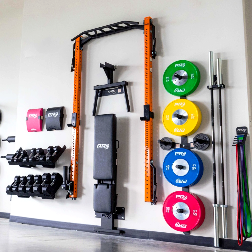Rack on wall with storage