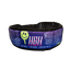 Neoprene belt with smiley face design and text on a white background