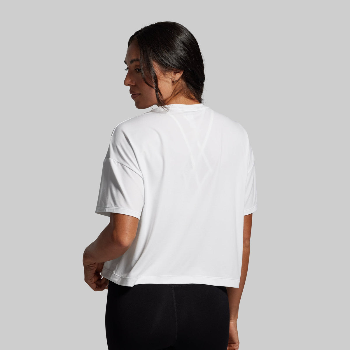 BP Premium Basic Crop Tee (White)