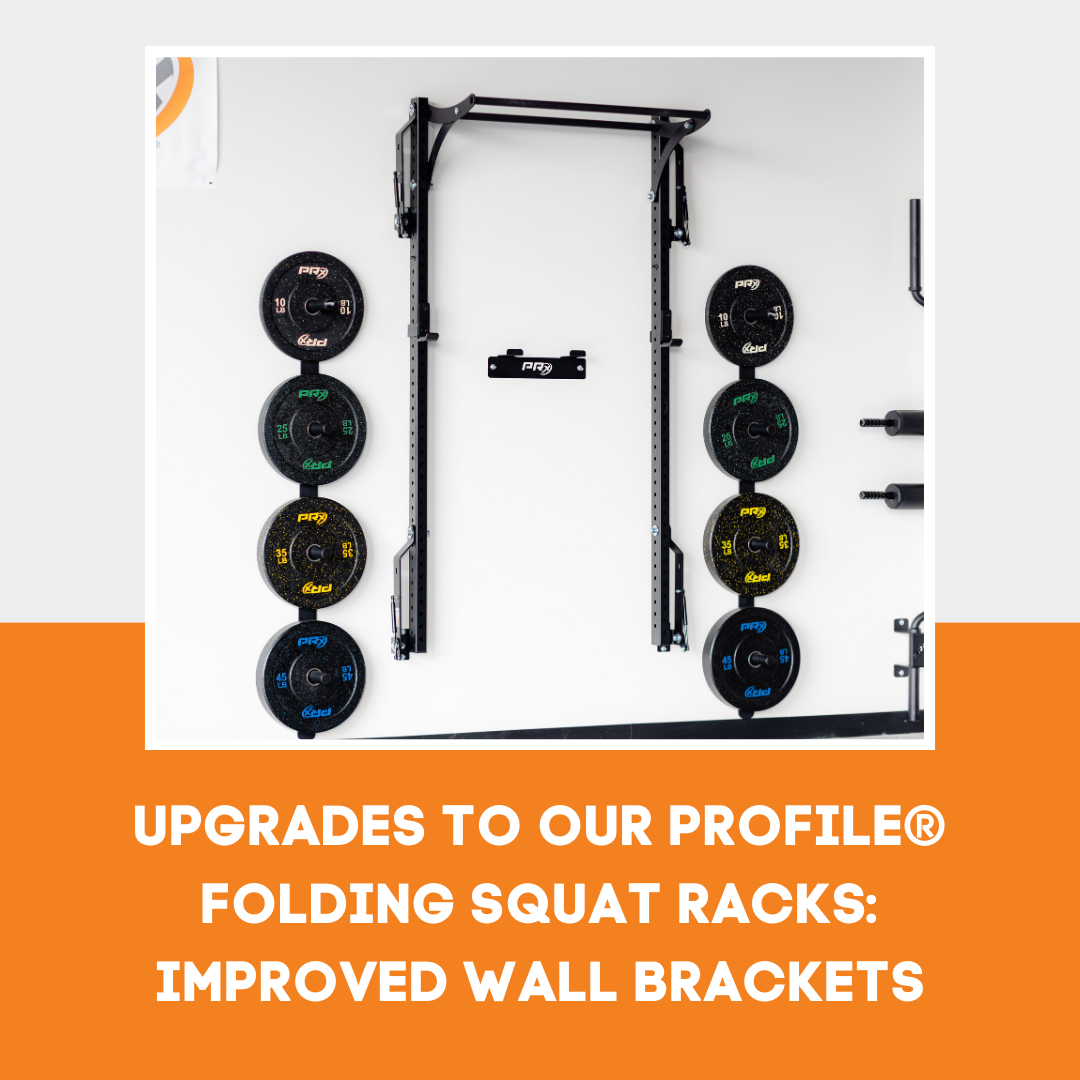 Upgrades to Our Profile® Folding Squat Racks: Improved Wall Brackets ...