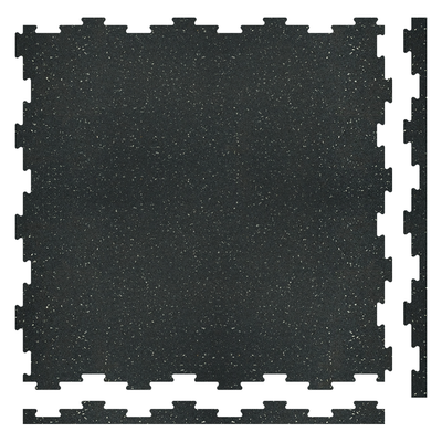 Interlocking Rubber Gym Tile- 1/2"Thick | 22.5" × 22.5"