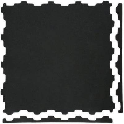 Interlocking Rubber Gym Tile- 1/2"Thick | 22.5" × 22.5"