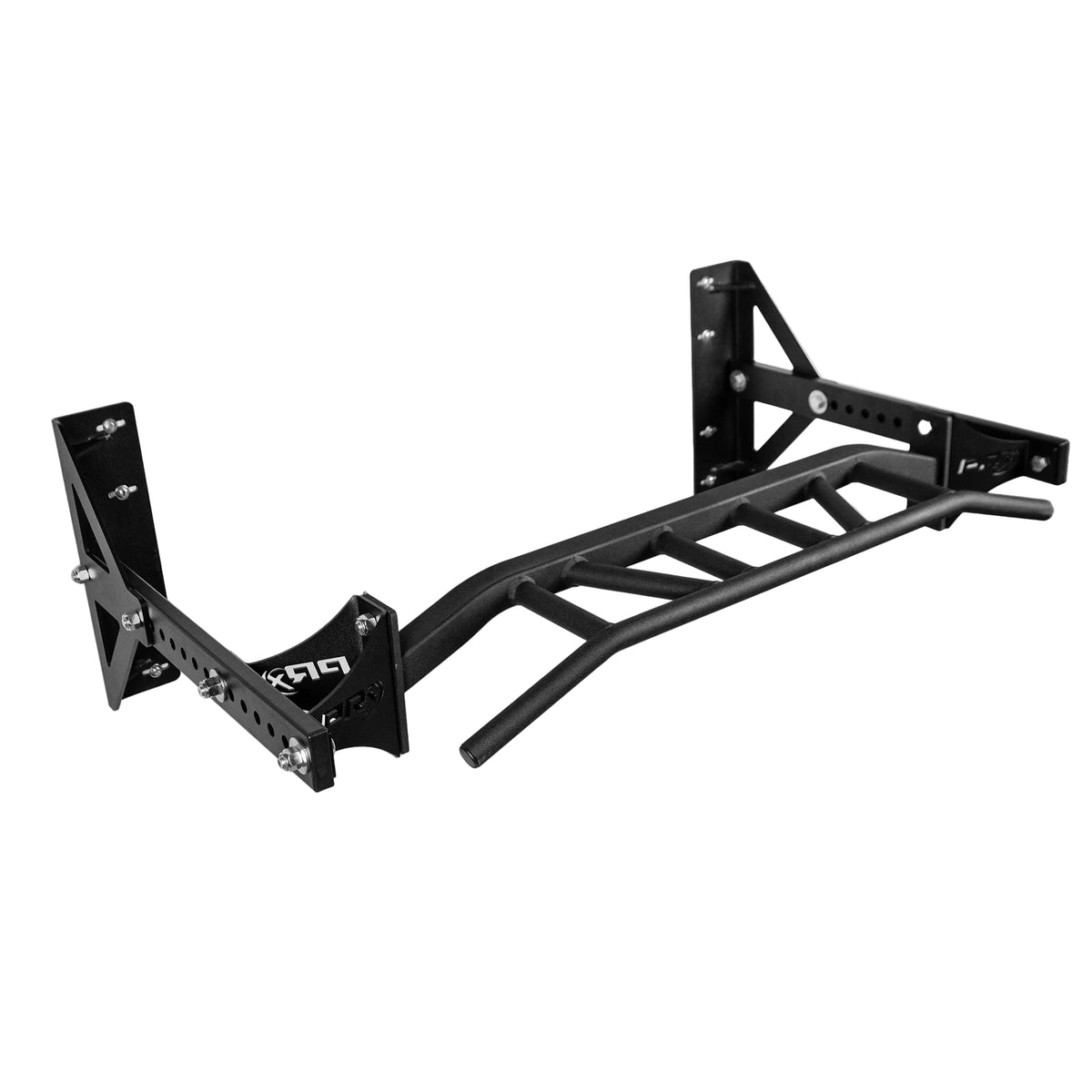 A black metal mounting bracket assembly with two vertical wall-mount brackets and a central support bar, shown on a light gray background. The brand name 'KSPQ' is visible in white on one of the bracket ends.