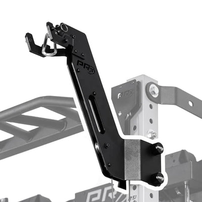 Black metal arm with 'PRX' branding on a white background