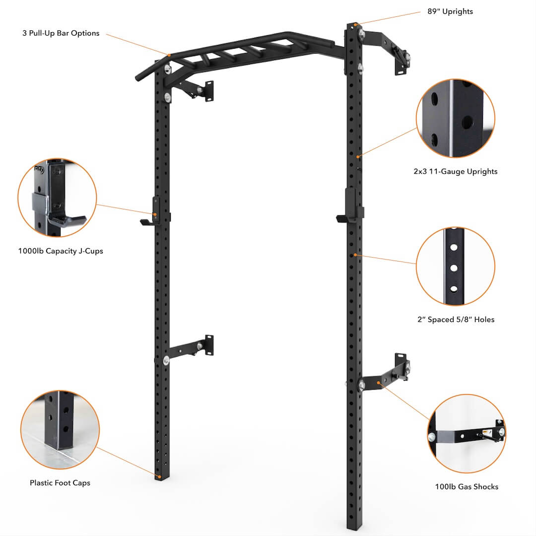 Wall Mounted Cap Plus Dip Attachment Wall Mounted Pull Up Bar