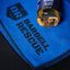 Barbell Rescue supplement bottle on a blue towel with 'BR' logo