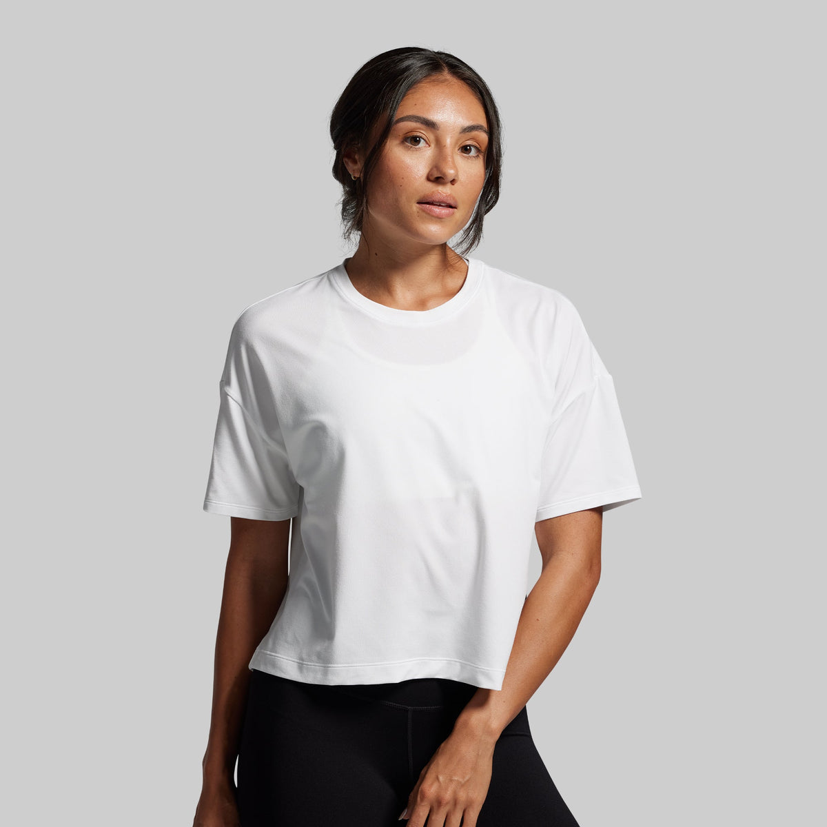 BP Premium Basic Crop Tee (White)