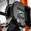 Close-up of a PRX weightlifting pulley system with a blurred background