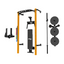 Gym pull-up bar with attachments on a white background