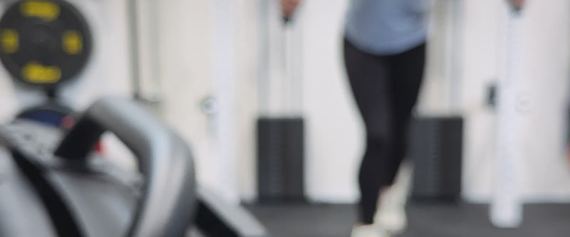man and woman working out in various home gym settings