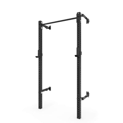 Black PRx Profile PRO Folding Squat Rack with Straight Pull-Up Bar