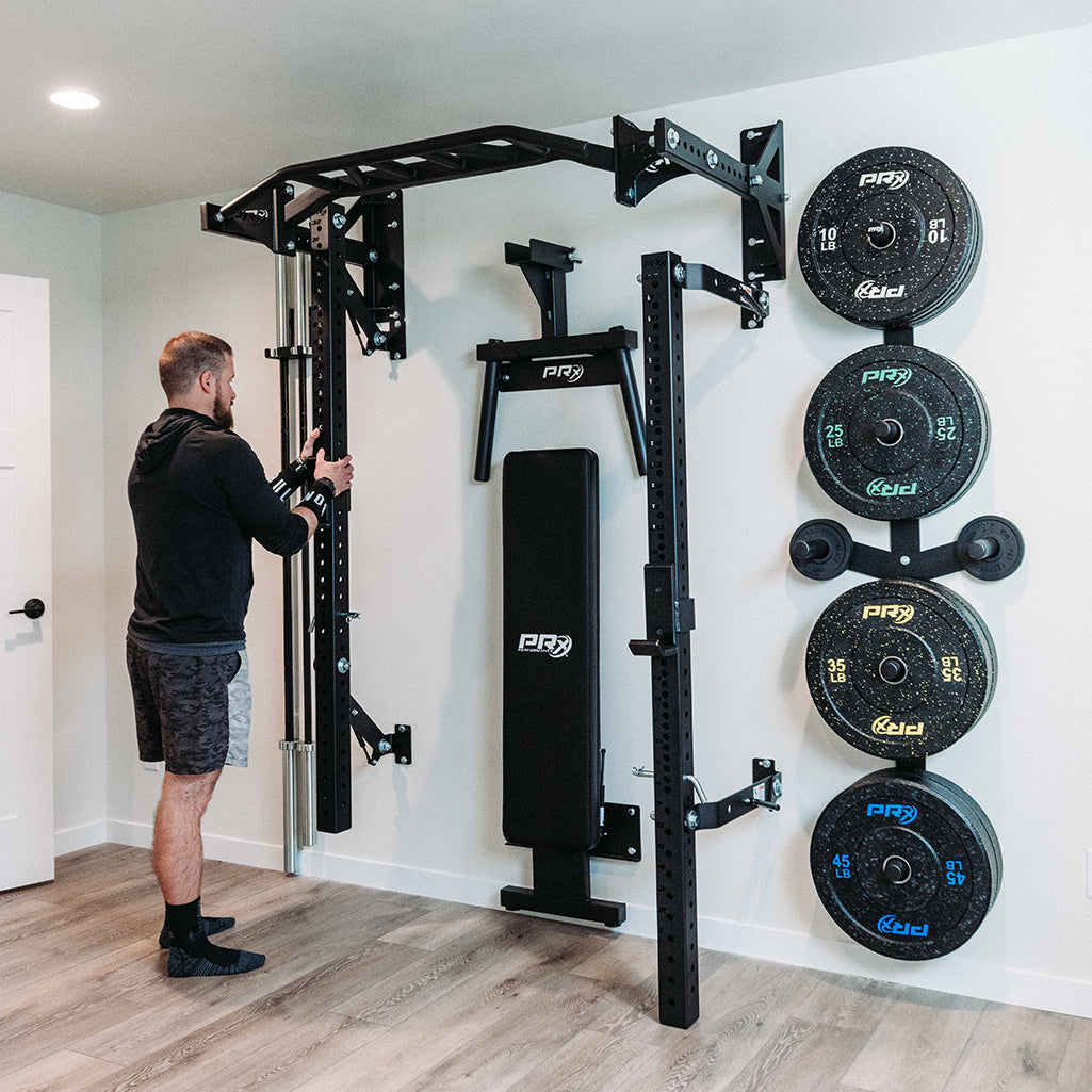 Profile Pro Folding Squat Rack, Black