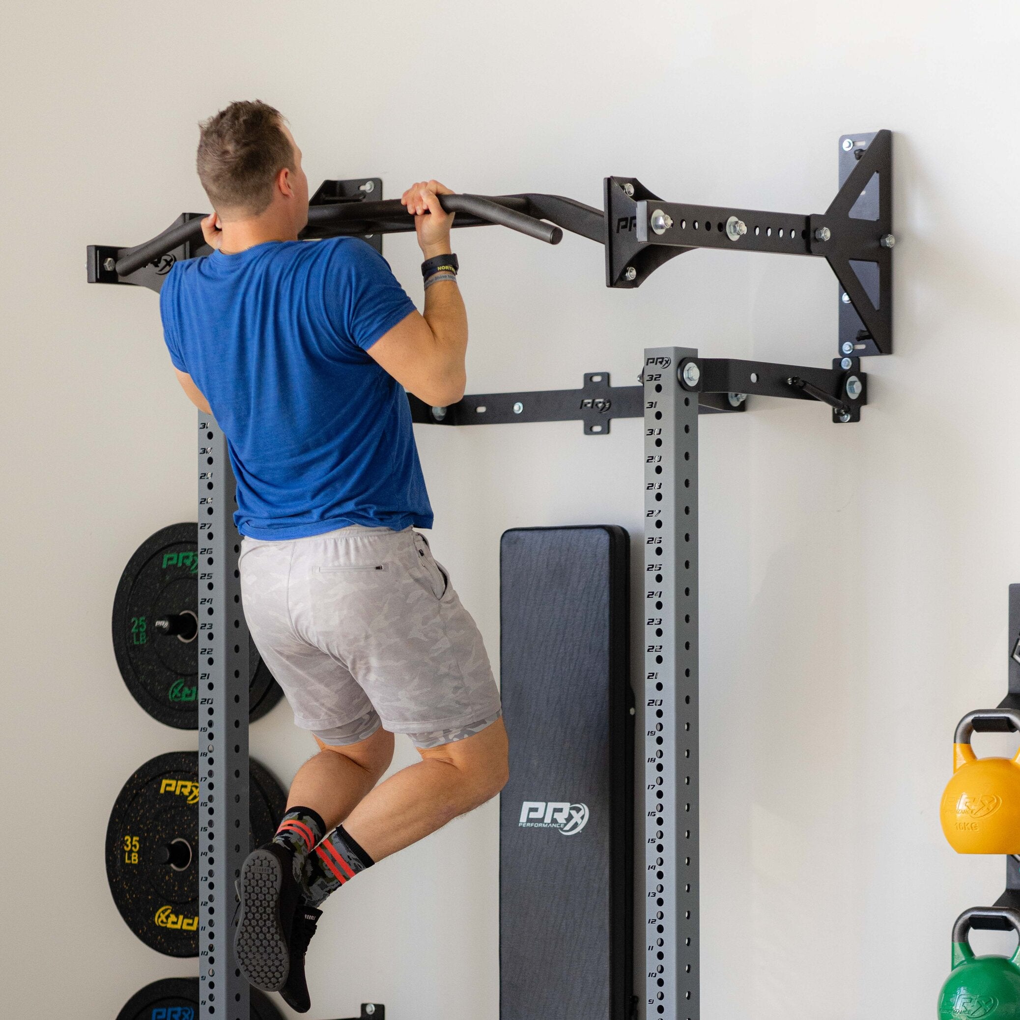 CeilBlue Wall Mount Dumbbell Rack – Gray Laminate Finish, Space-Saving Storage