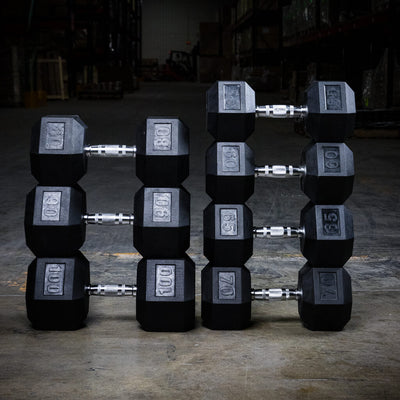Rubber Hex Dumbbells Sets