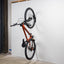 wall mounted single bike storage with bike stored