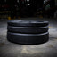 Side view of PRx crumb rubber bumper plate set