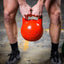 Athlete using kettlebell for conditioning training