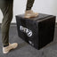 Athlete stepping on the padded plyo box