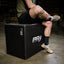 Athlete sitting on the soft sided plyo box