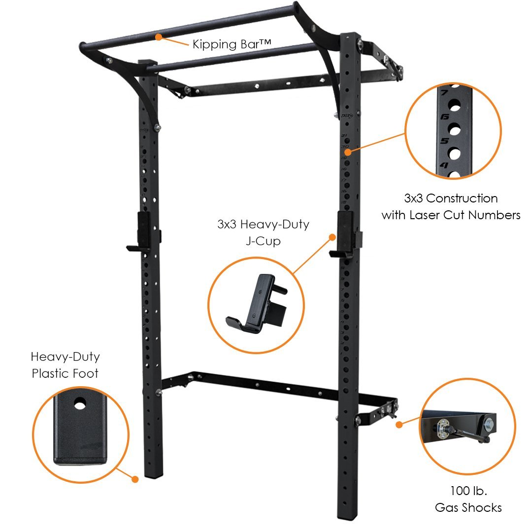 Profile PRO Folding Squat Rack with Kipping Bar PRx Performance